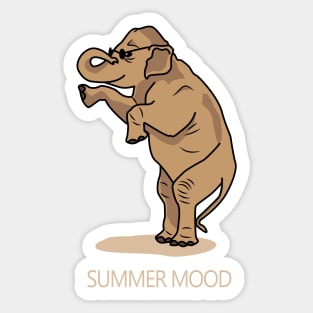 Summer mood of a elephant Sticker